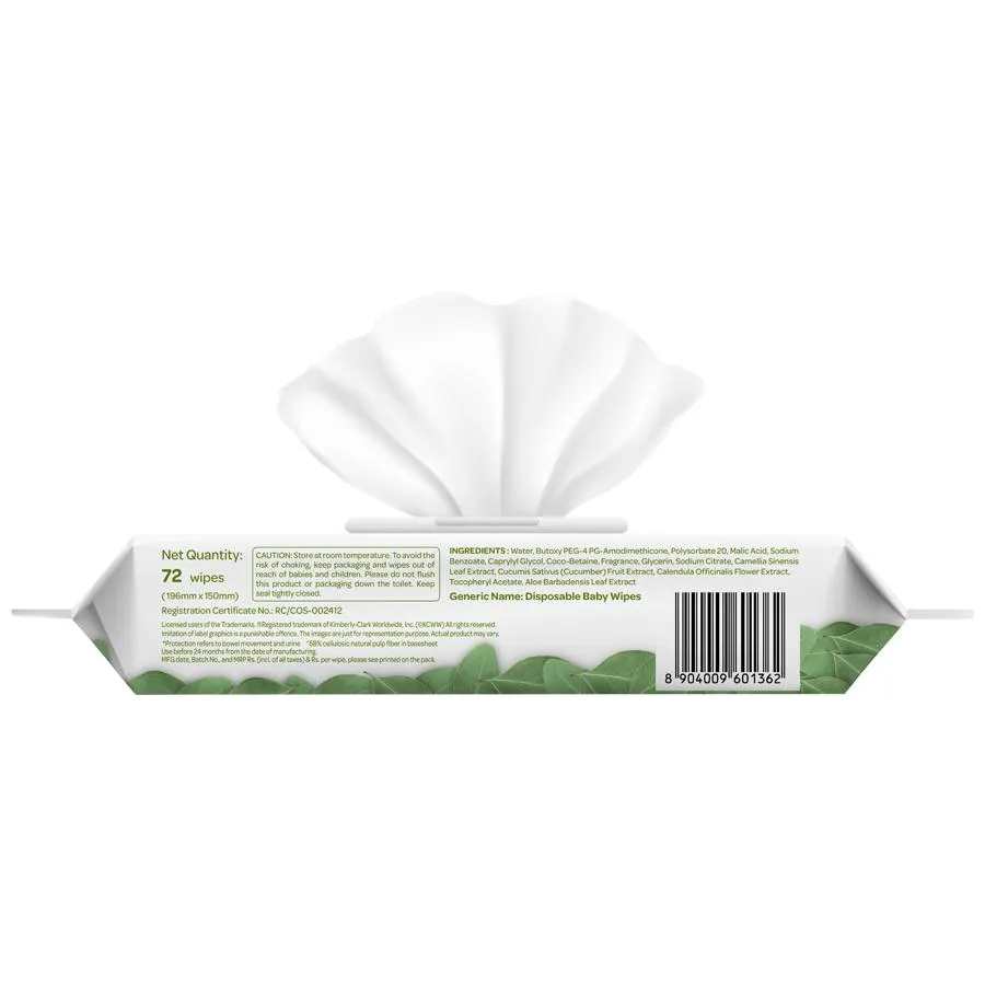 Huggies Baby Wipes With Aloe Vera & Calendula 72 Pcs view 2
