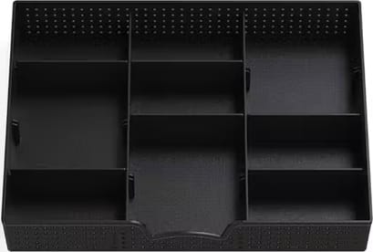 Drawer Organizer with 9 Adjustable Compartments for Home & Office (Black) view 2