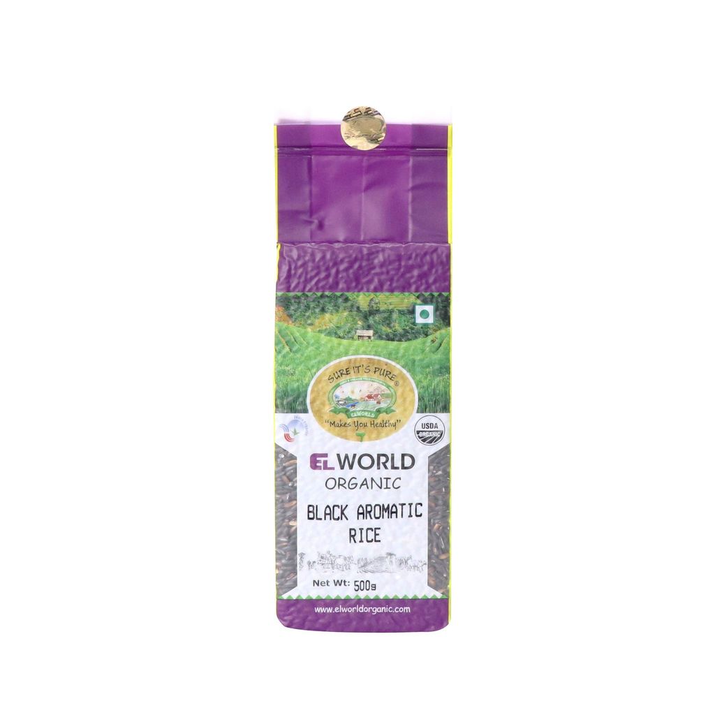 ELWORLD AGRO & ORGANIC FOOD PRODUCTS Regular Black Aromatic Rice 450 Gram (Pack of 4) view 2