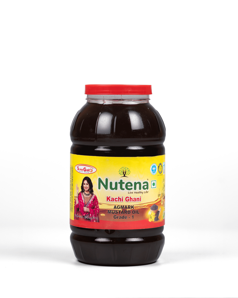 Nutena Kachi Ghani Mustard Oil 2 Liter Jar