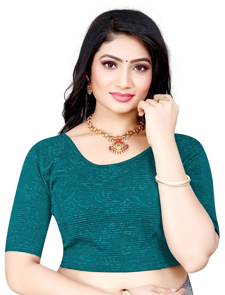 Round Neck Elbow Size Stretchable Blouse For Woman view 2