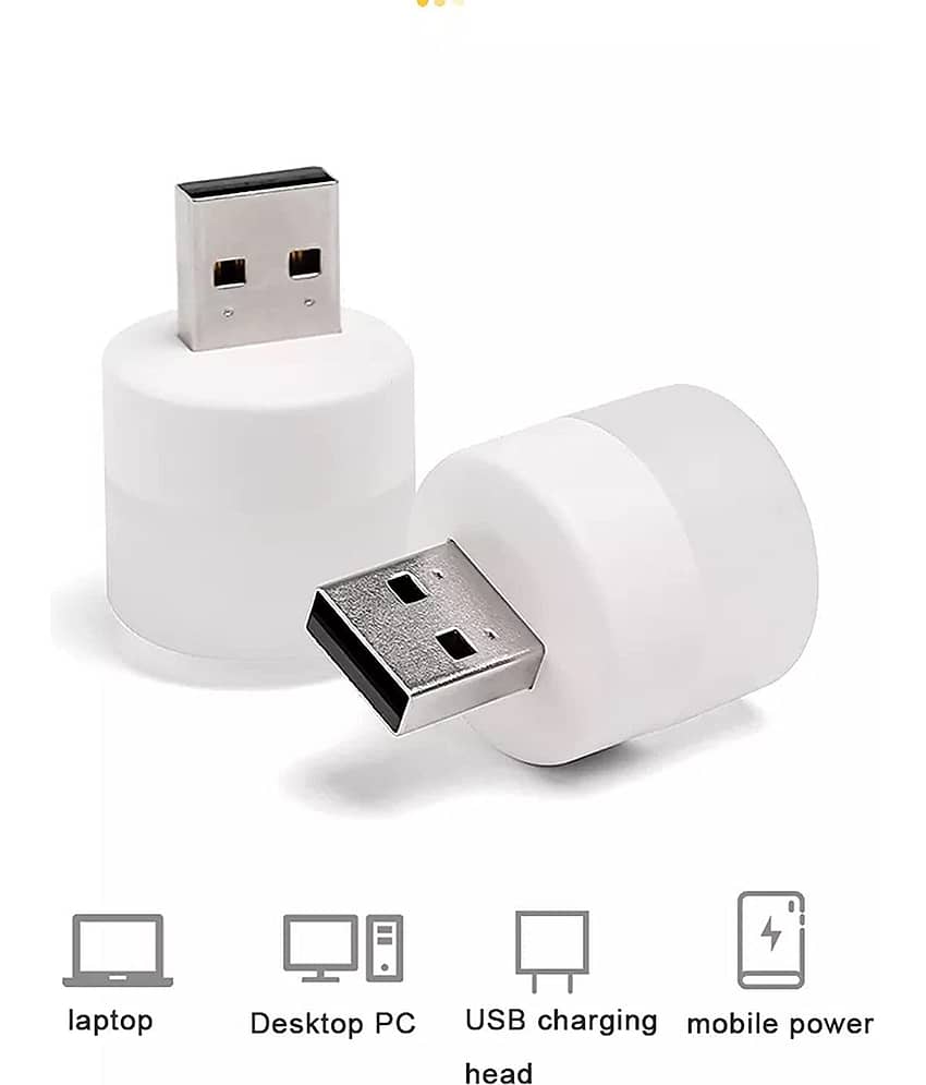 THRIFTKART USB Light White Pack of Pack of 4 view 2