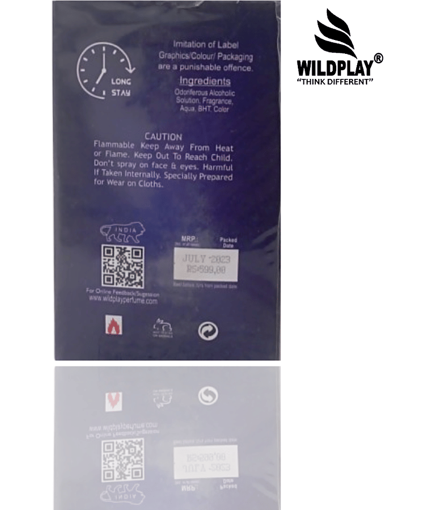 Wildplay Black & White 30ml Each Unisex Perfume Deodorant Spray & Perfume for Unisex 60 ml ( Pack of 2 ) view 2