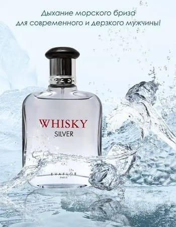 Evaflor Whisky Silver Eau De Toilette for Men – 100ml | Fresh, Spicy & Woody Long-Lasting Fragrance view 2
