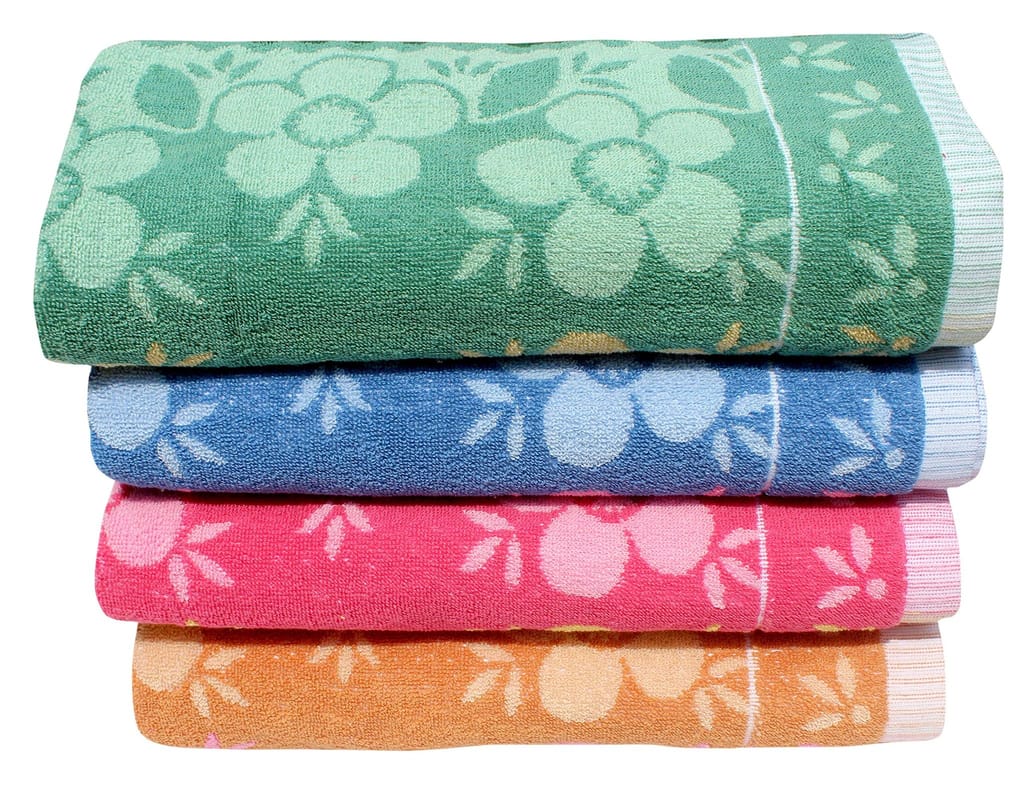Mandhania Paradise Flora Premium Cotton Exotic Large Bath Towel 450 GSM (75x150cm) Pack of 4 view 2