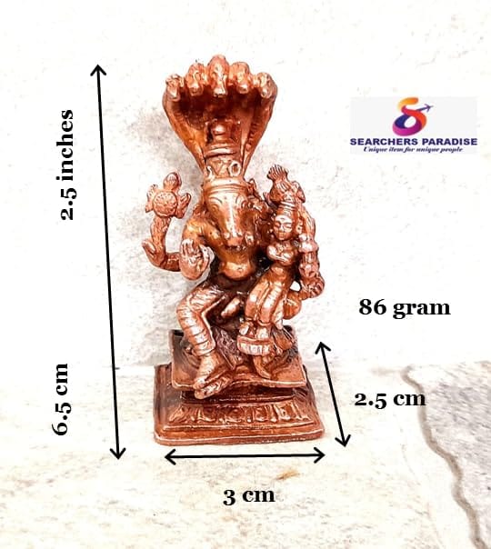 Searchers Paradise - Copper Idols, inches of Lakshmi Varahar, 2.5 Copper Handmade 86 Grams, Patina Antique Finish, Pack of 1 Piece view 2
