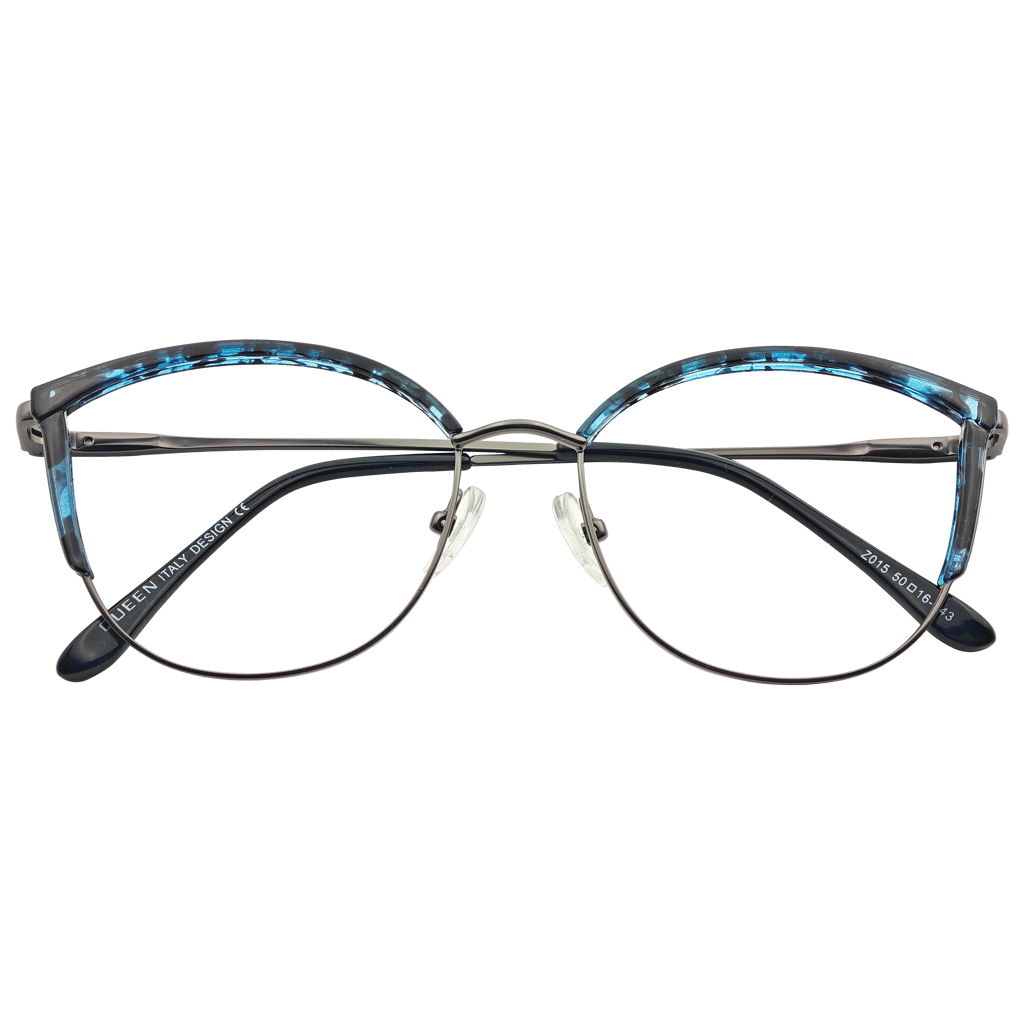 Butterfly Blue Spectrum Metal Floral Eyeglasses view 2