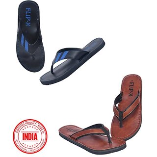 LEACO Men Premium Slipper Combo of 2 by Flip X Daily Comfort and Stylish Slipper Combo view 2
