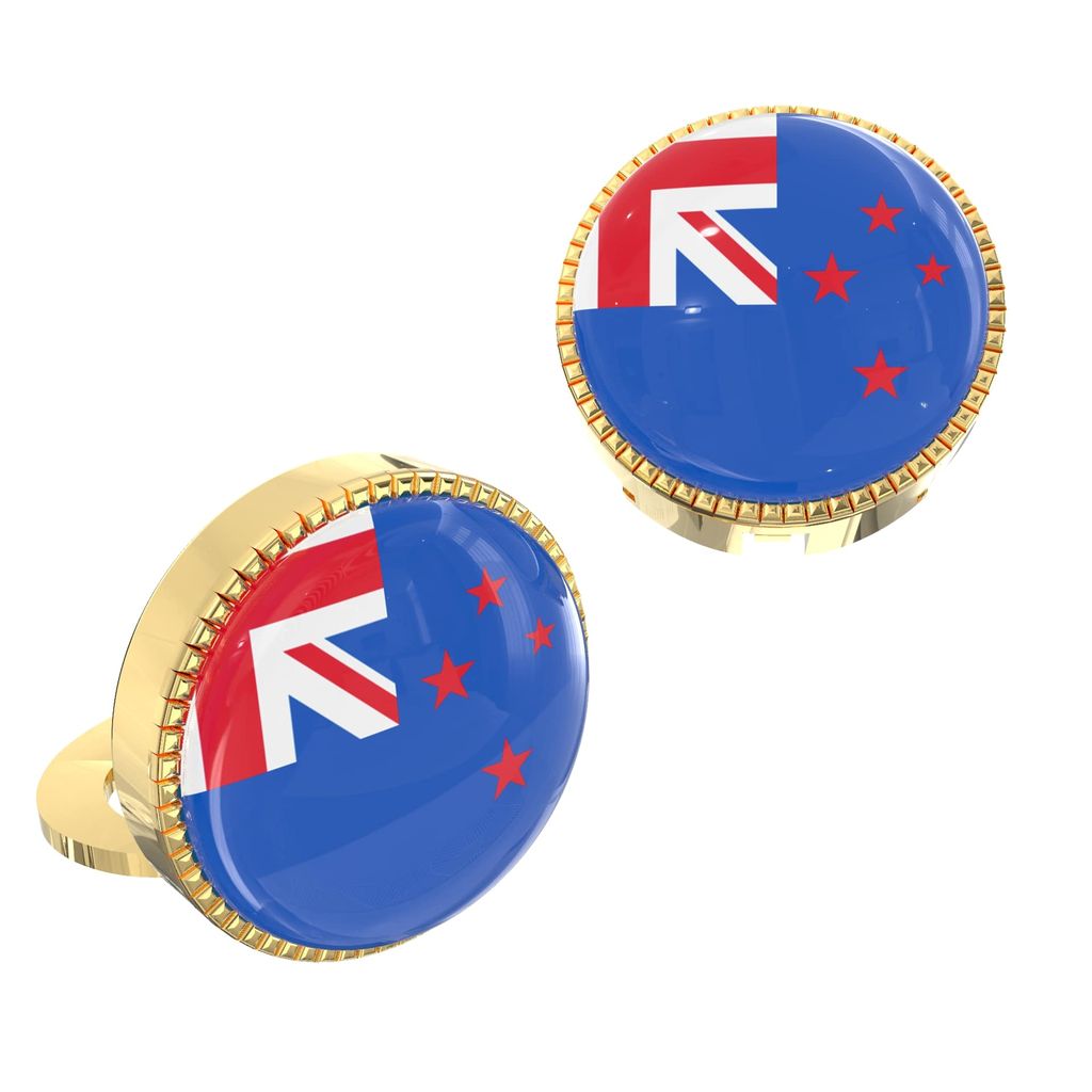 The Smart Buttons - Shirt Button Cover Cufflinks for Men - New Zealand Flag view 2