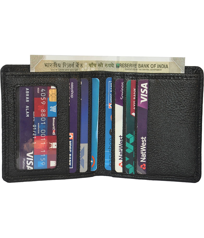 DUO DUFFEL Handmade Artificial Leather Men Business Credit Card Holder Wallet view 2