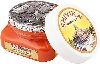 Chandan Tilak (Pack of 2)White |Orange| Sandalwood Paste| Chandan tika for Daily Pooja view 2