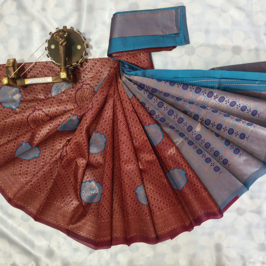 Kubera Silk Cottton Saree with Blouse view 2