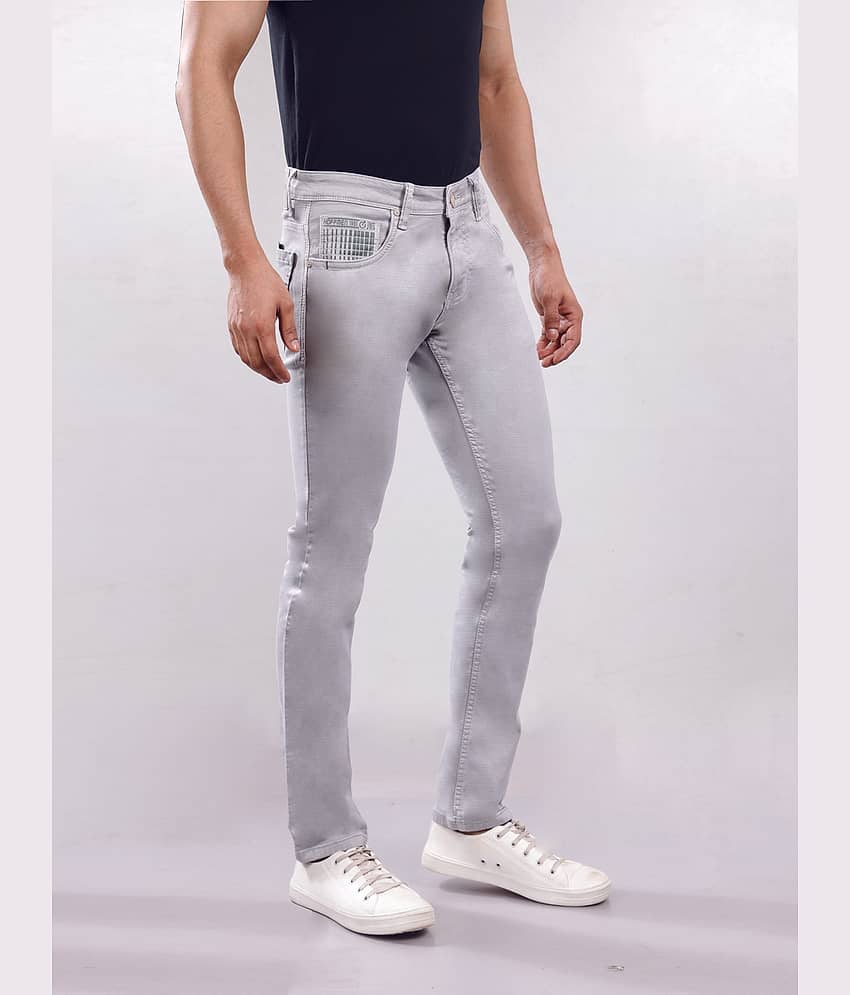 Hoffmen Regular Fit Dyed Men's Jeans - Charcoal ( Pack of 1 ) view 2