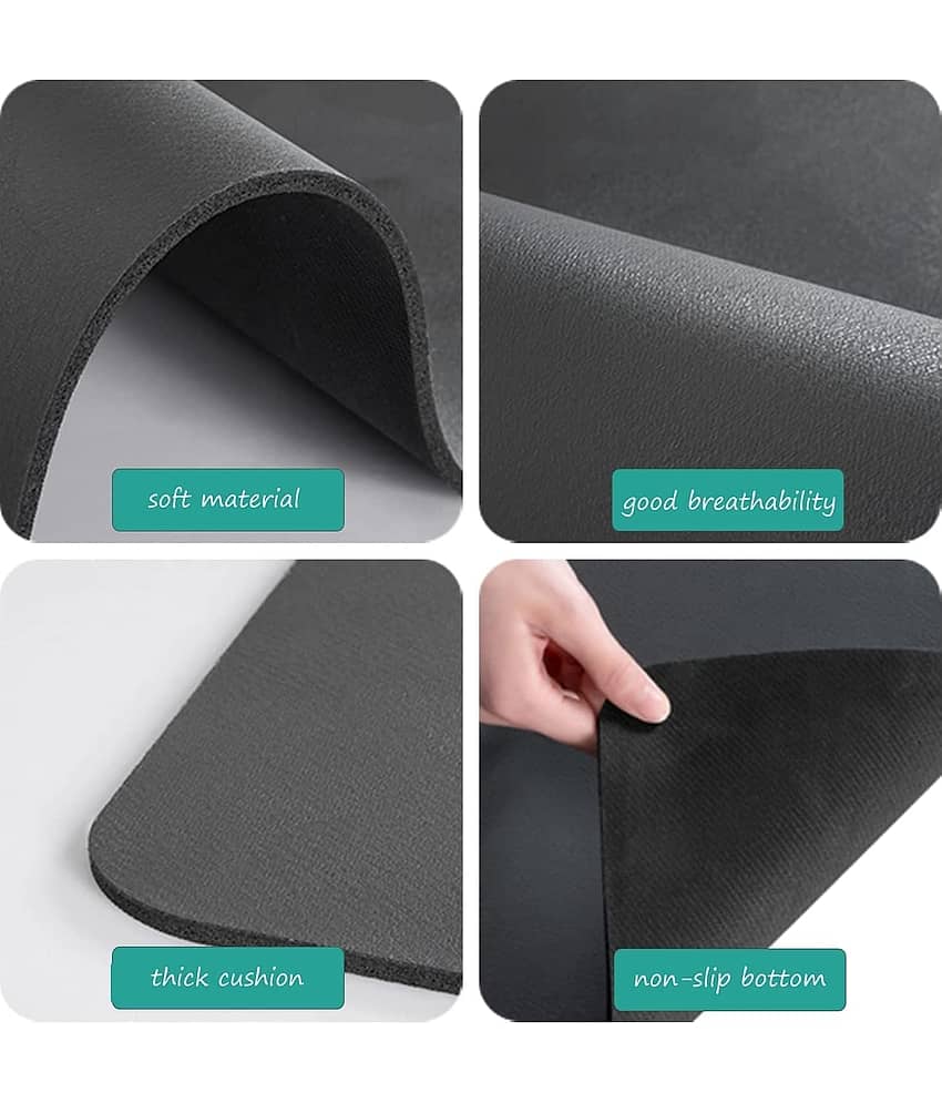 MANDEV Black Silicone Dish Drying mat for Kitchen Water Absorbent mat ( Set of 1 ) view 2