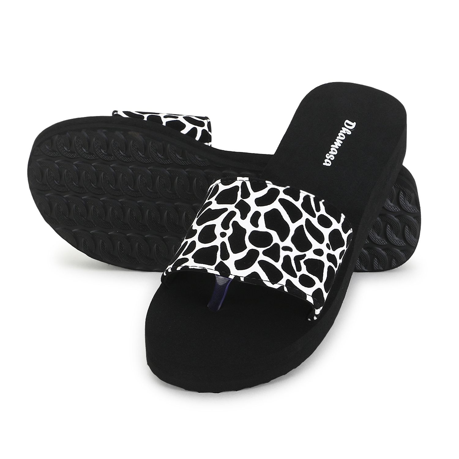 Dhamasa Stylish Cheeta design fashion casual flip flop slipper women & girls view 2