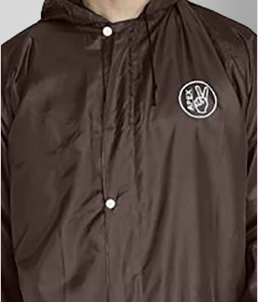Goodluck Brown Rain Coat view 2