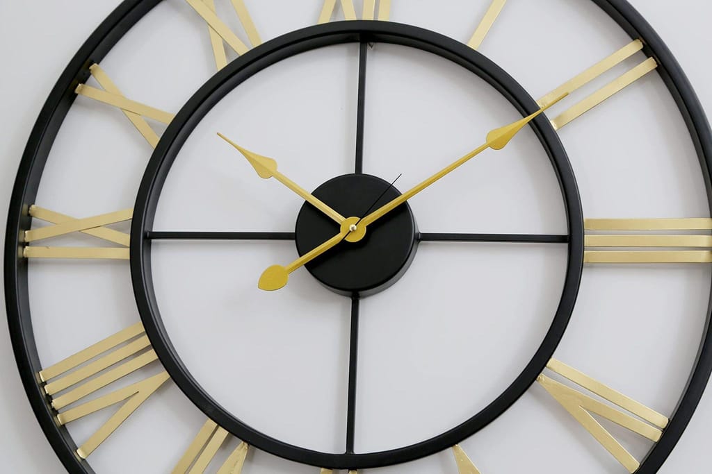 LIGHT ANGLE Metal Designer New Heavy Metal Marden Wall Clock for Living Room,Office (Flat-Clock) view 2
