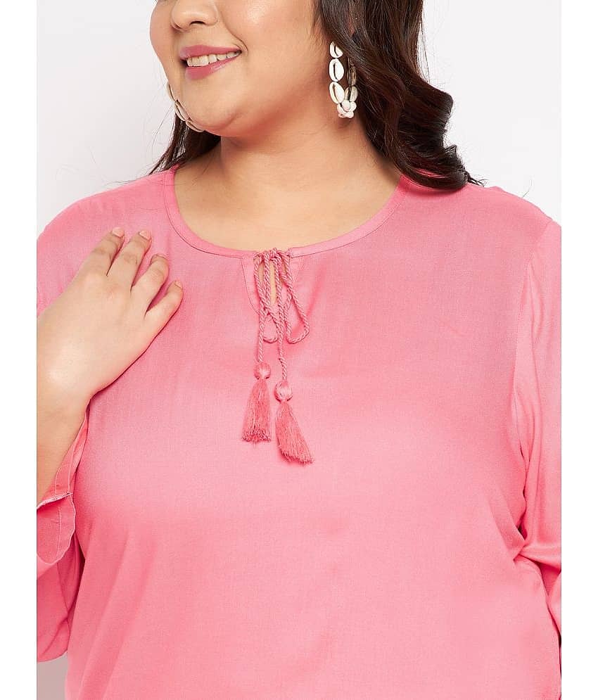 VINAAN Women's Rayon Tunic ( Yellow ) view 2
