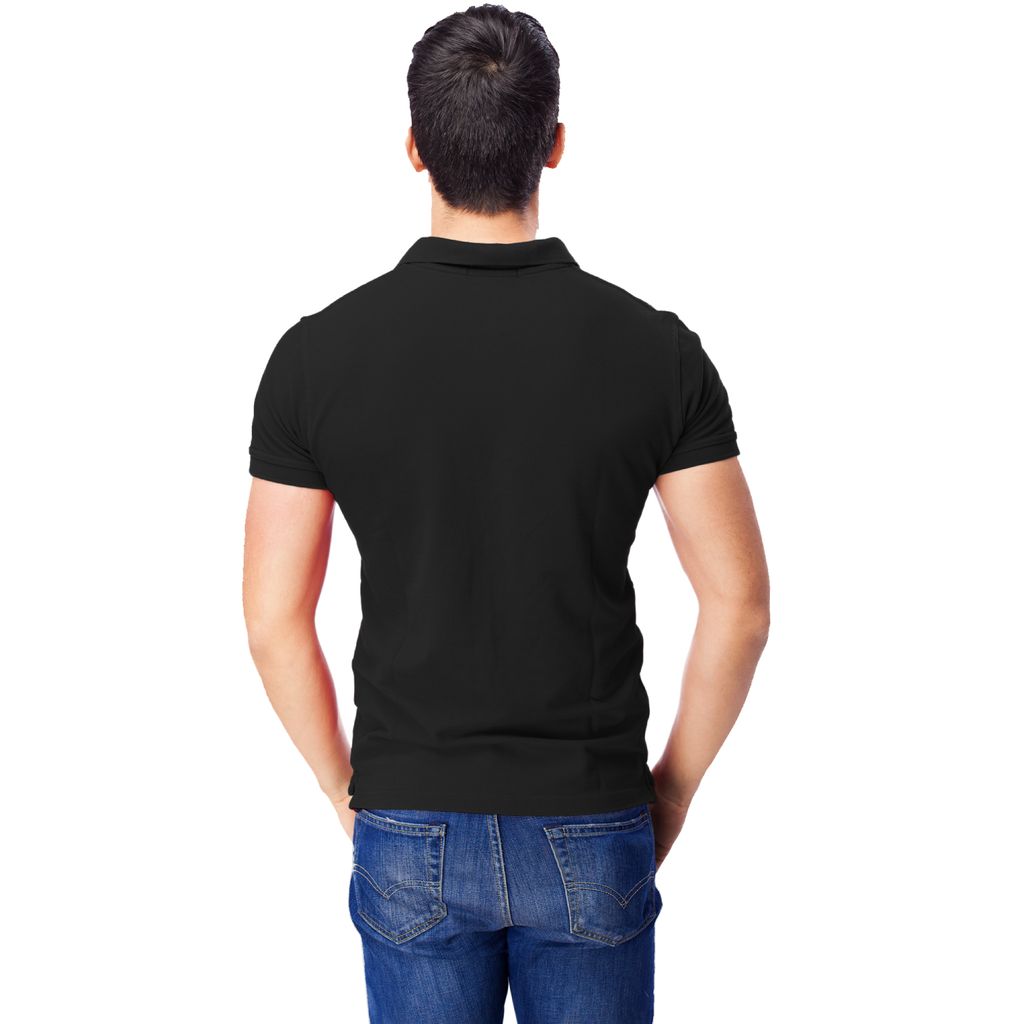 Black T Shirt for Men Cotton Plain Half Sleeve Regular Fit Collar T Shirts for Men Solid Color Mens Polo T Shirts for Men view 2