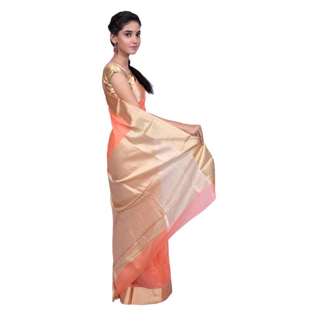 HANDLOOM CHANDERI SAREE- MERCERISED(COTTON+SILK MIX) WITH BLOUSE (SKU - 1SC103080120 SAREE- 82) view 2