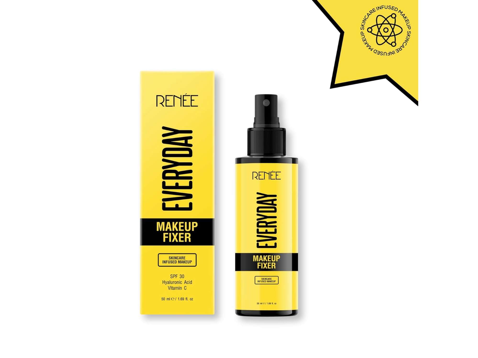 RENEE Everyday Makeup Fixer, Lightweight & Non-Greasy, Locks Makeup for a Lasting Dewy Finish, Hydrates & Refreshes, Enriched with Aloe, Hyaluronic Acid & Vitamin C & Spf 30, 50ml view 2