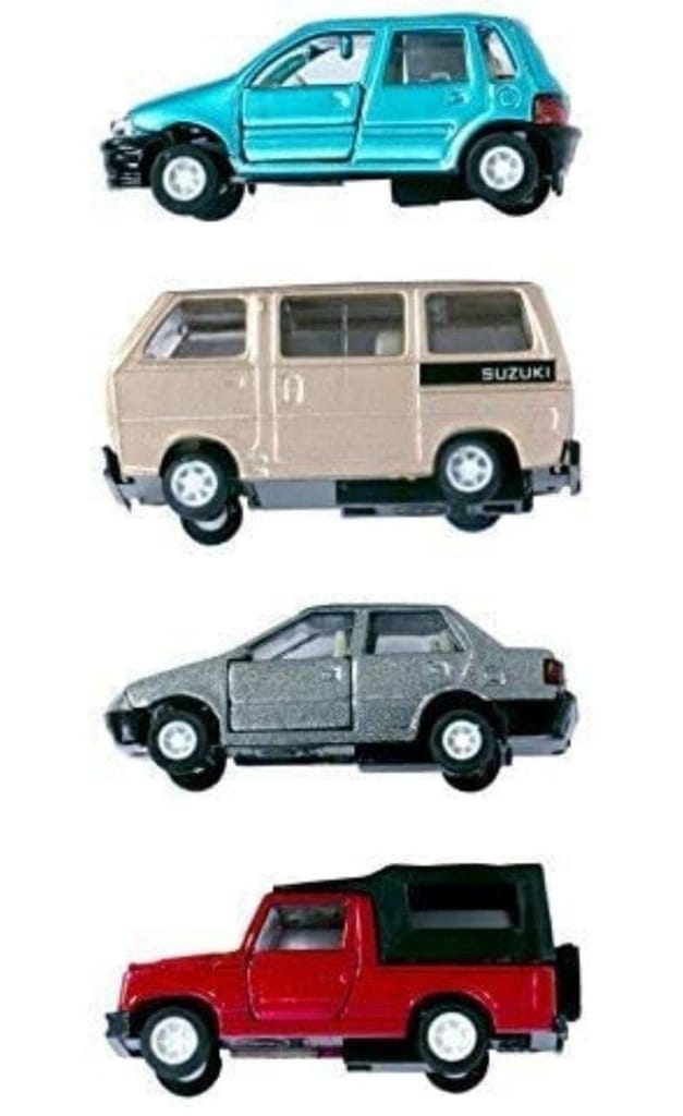 Cube Play Mehtab Pull Back Plastic Maruti Set Car Toy Perfect for Kids Fun (Pack of 2, 8 Piece, Multicolor) view 2