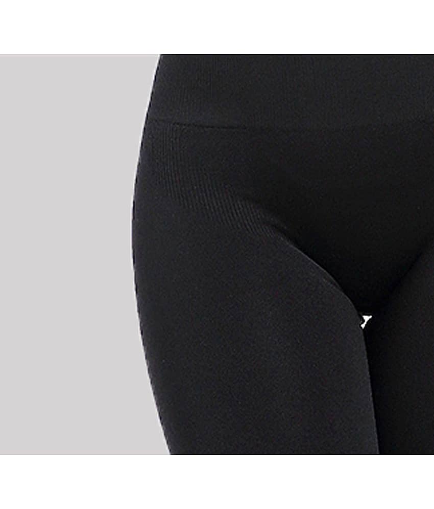Tkeshto - Black Cotton Women's Trimming Tights ( Pack of 1 ) view 2