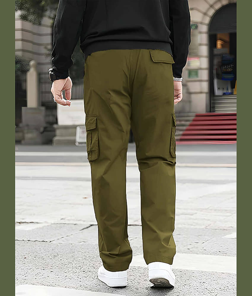 Reoutlook Regular Flat Men's Cargos - Green ( Pack of 1 ) view 2