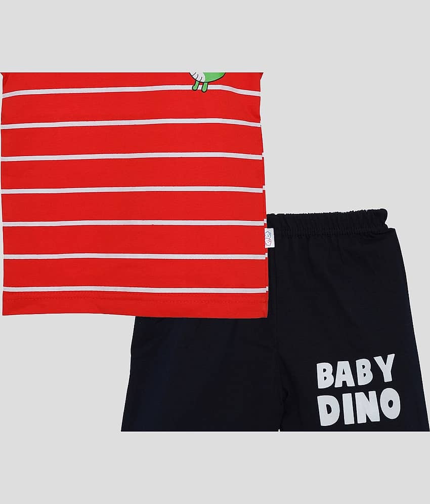 CATCUB Pack of 1 Baby Boys Cotton T-Shirt & Shorts ( Beige ) view 2