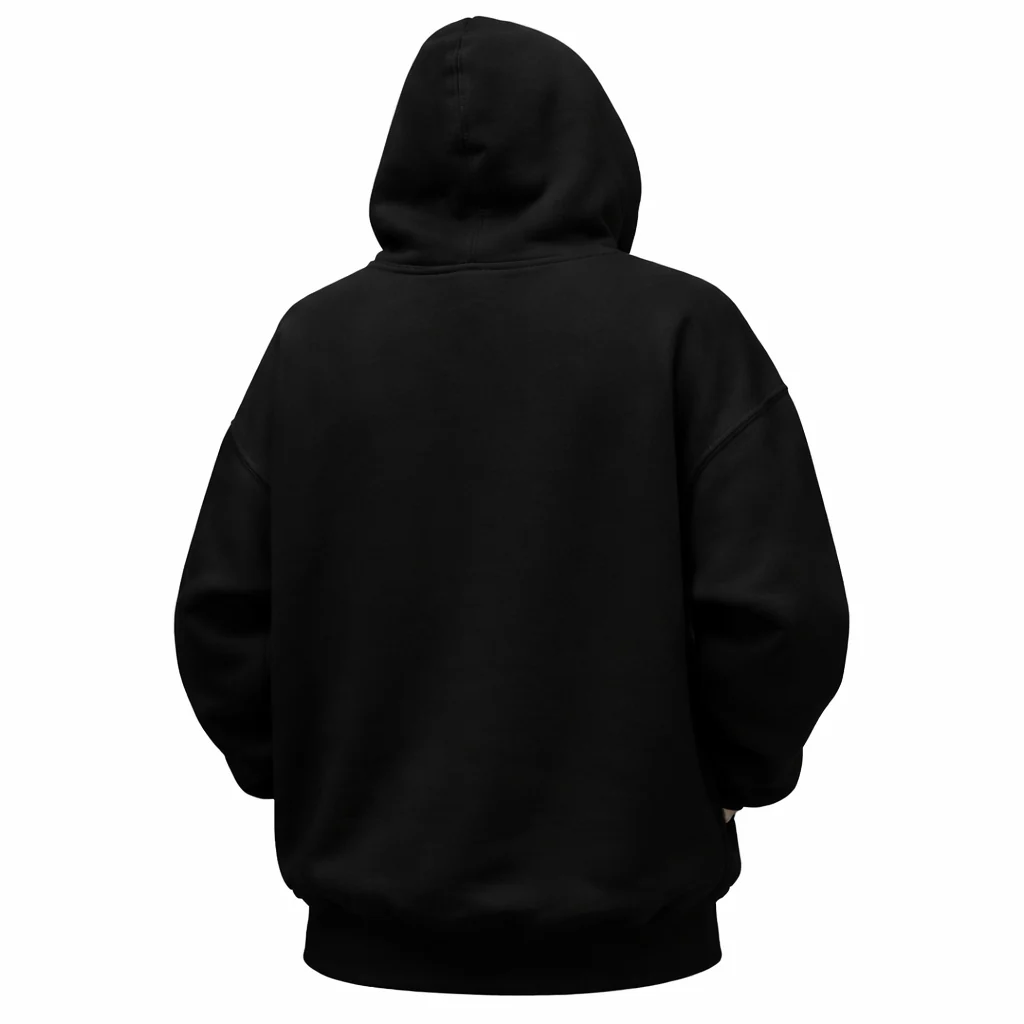 Ami Bolchi Black Gothic Angel Print Hoodie for Men Premium Streetwear view 2
