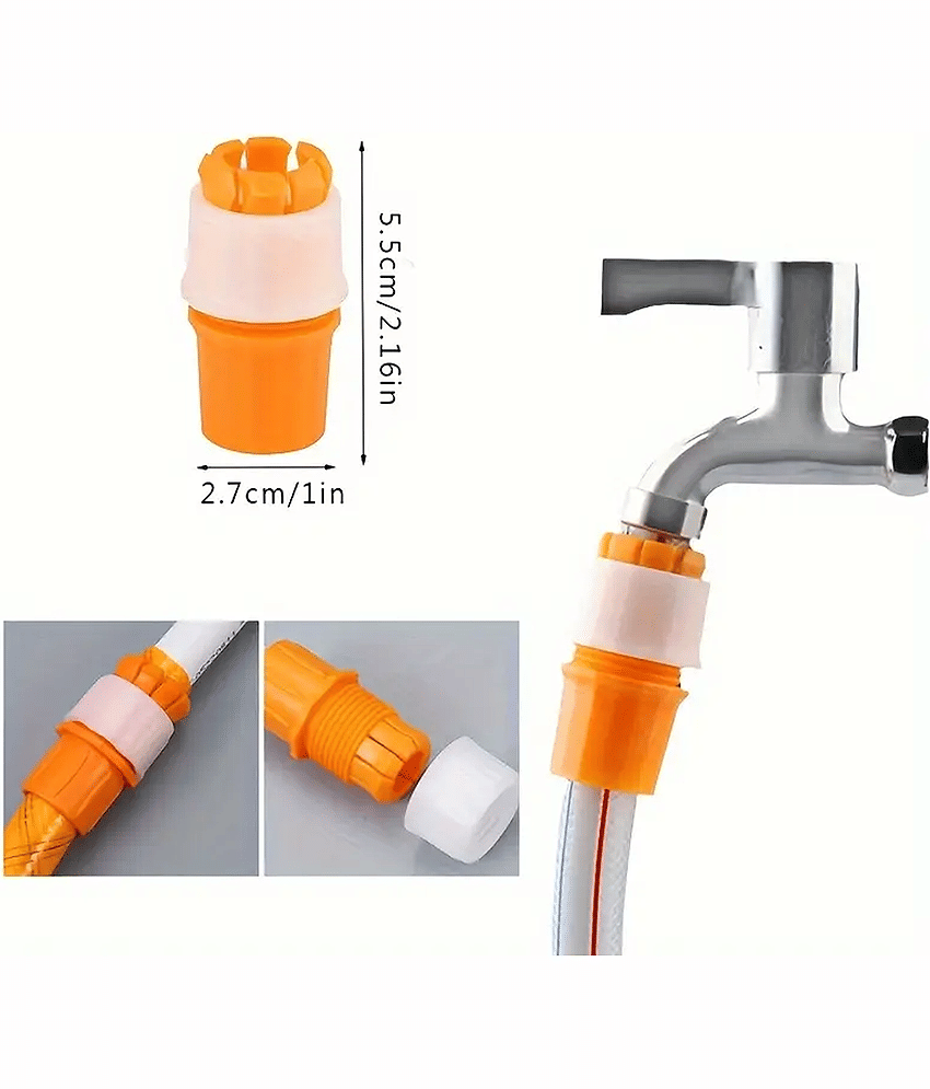 Multifunction Faucet Pipe Connector Water Hose Pipe connector Leak-Free Connection Universal Fit for Kitchen, Garden, and Outdoor Use (Pack Of 2) view 2