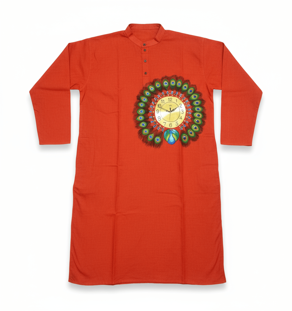 Stylish Designed Fabric Printed Pure Cotton Kurta for Men view 2