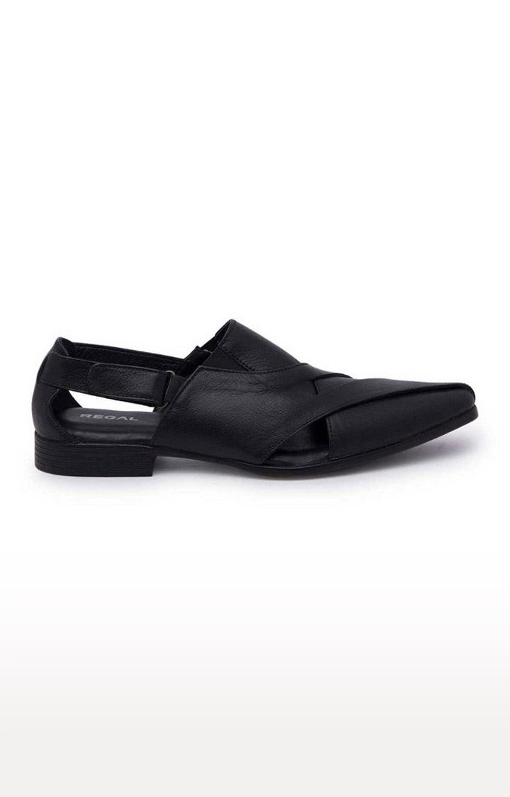 REGAL BLACK MEN LEATHER FORMAL SLIP-ONS view 2