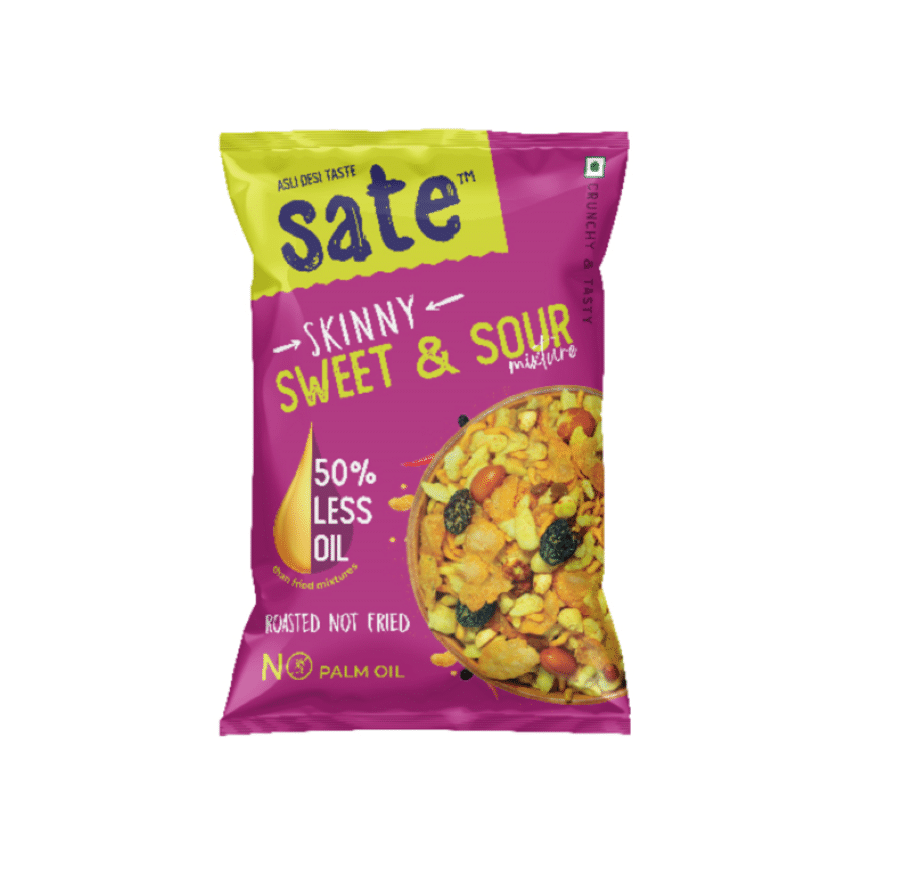 Sate Skinny Roasted Sweet & Sour Mixture With 50% Less Oil, 120 gm