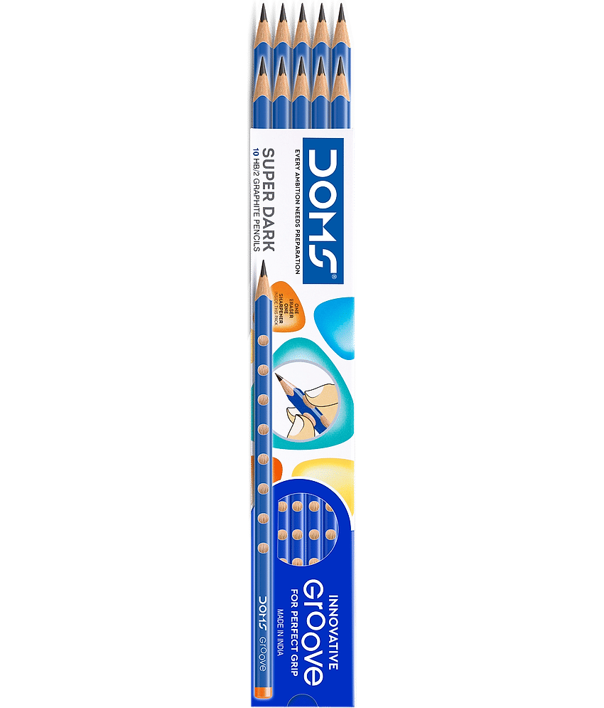 Doms Groove Pencil 10 Pcs ( Pack Of 5 Packet ) view 2