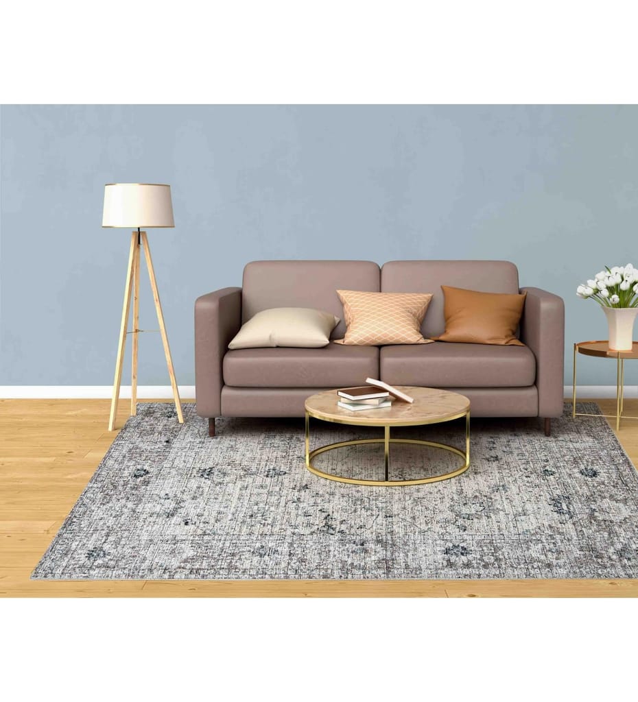 Neu Looms Handmade Viscose Wool Anti-Skid Rug for Bedroom, Living Room, Nursery, Playroom & Dorm - Soft & Durable, 2x3 Feet, Beige/Brown view 2