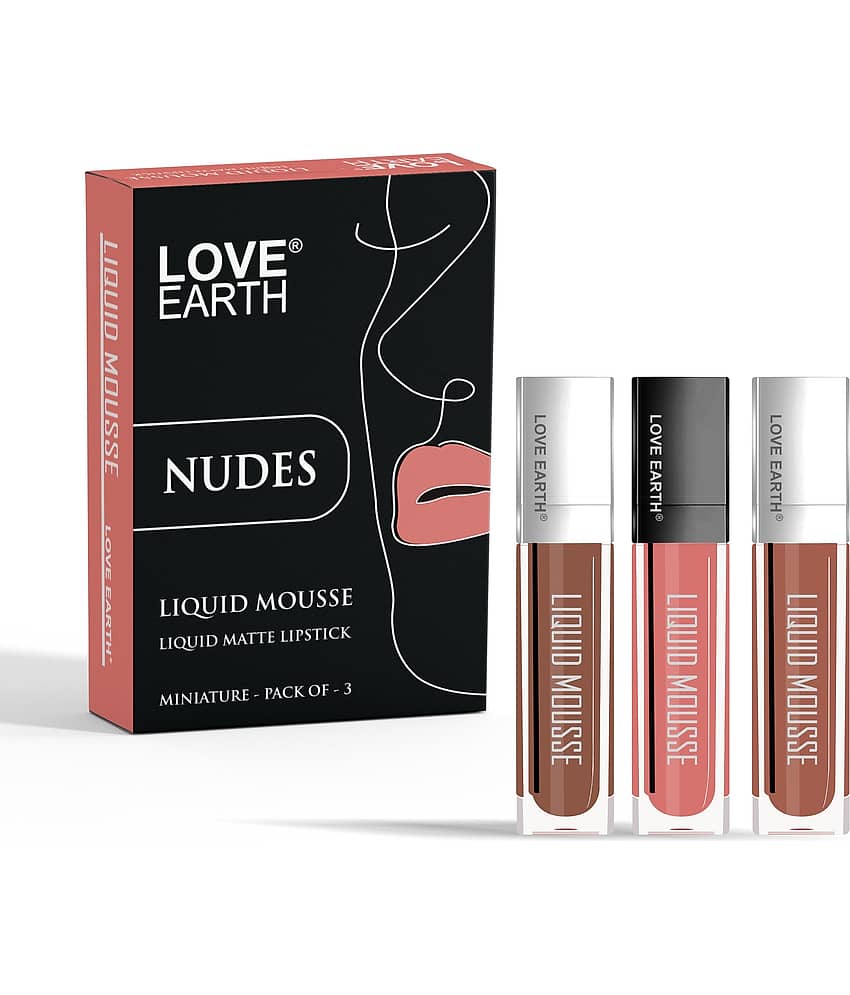 LOVE EARTH Coral Matte Non Sticky Liquid Lipstick ( Pack of 1 )
