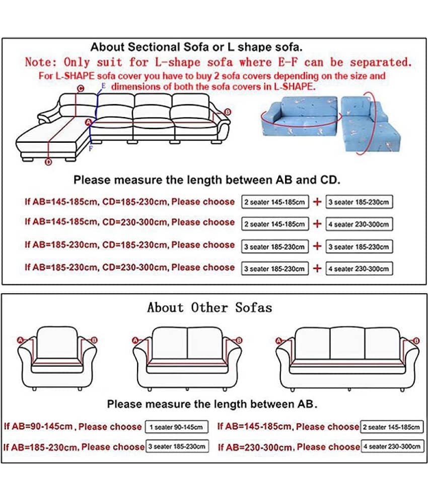 House Of Quirk 3 Seater Polyester Single Sofa Cover Set view 2