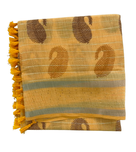 Linen Cotton Saree view 2