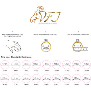 Vighnaharta Stylish Spiral Ring Shank P Letter Gold Plated Alloy Finger Ring for Women and Girls - VFJ01311FRG8 view 2
