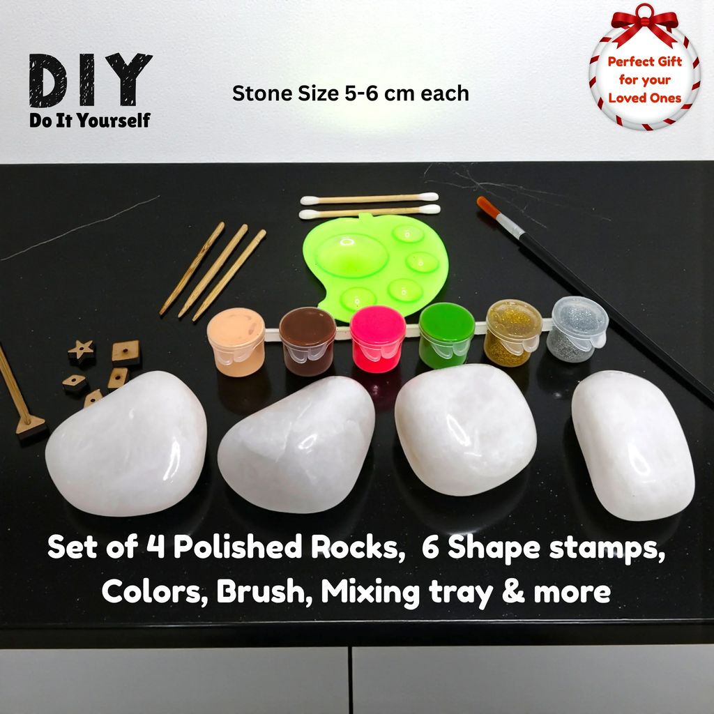 Rock Painting Kit for Kids and Adults – DIY Paint and Decorate Stones Creative Art and Craft Activity Set view 2