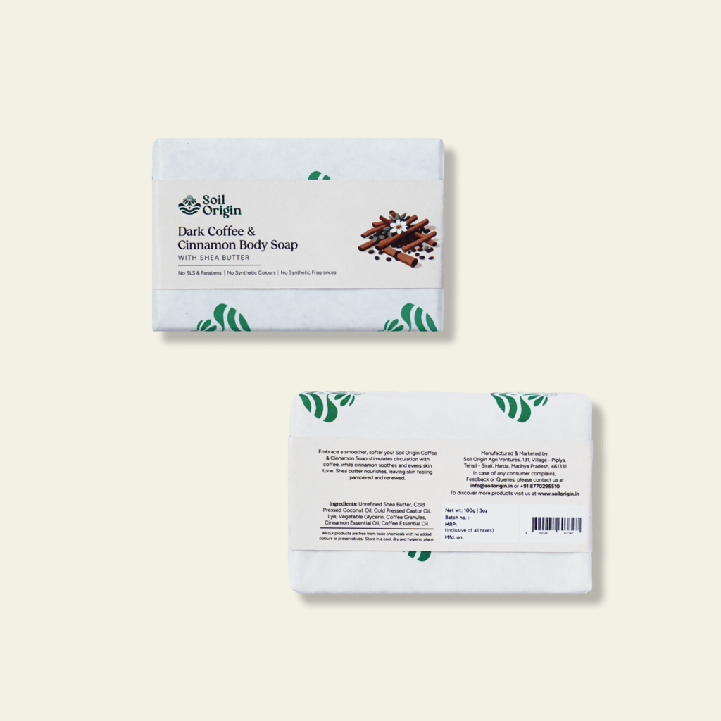 Handmade Body Soap Combo - Green French Clay, Charcoal Lemongrass, Coffee Cinnamon (pack of 2) view 2