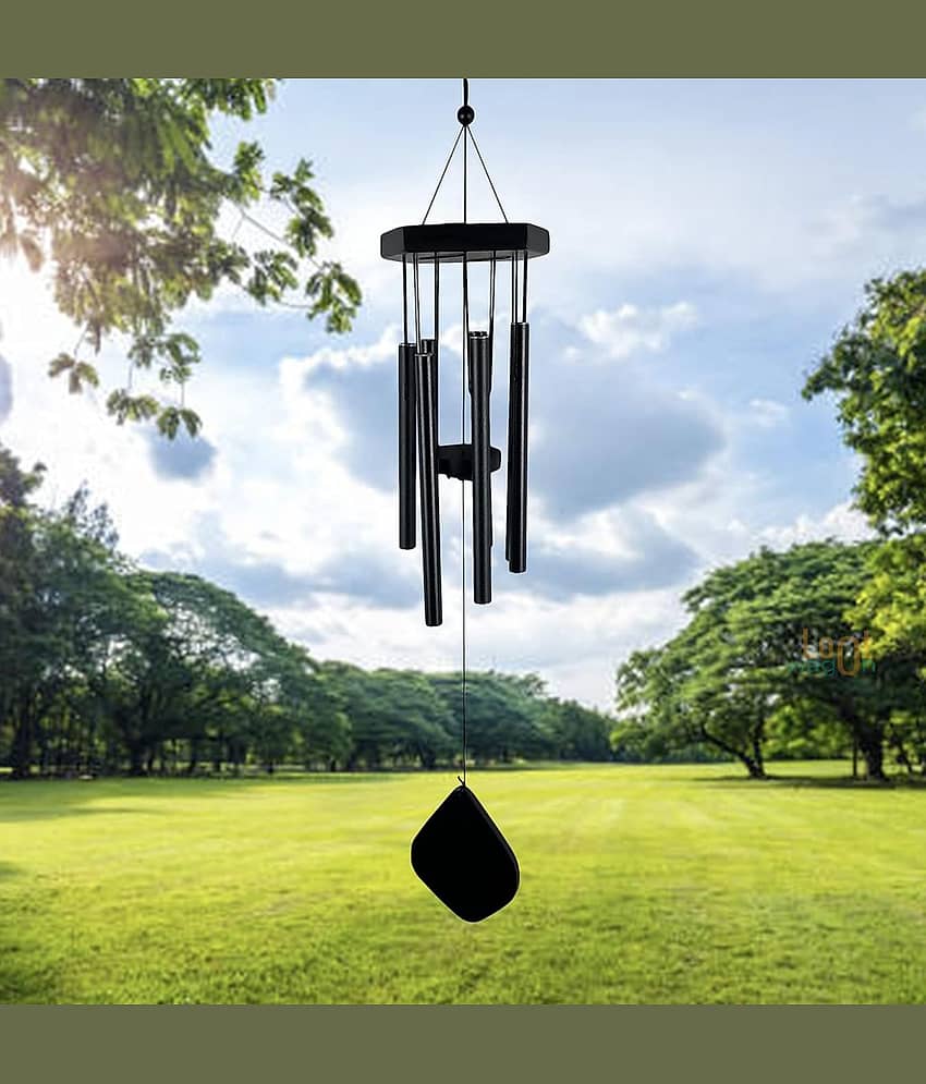 KRAMOX BLACK 7 TUBE WIND Aluminium 7 Rod Indoor Windchime Pack of 1 view 2