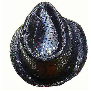 Shiny Hat Black Color Fit To All
