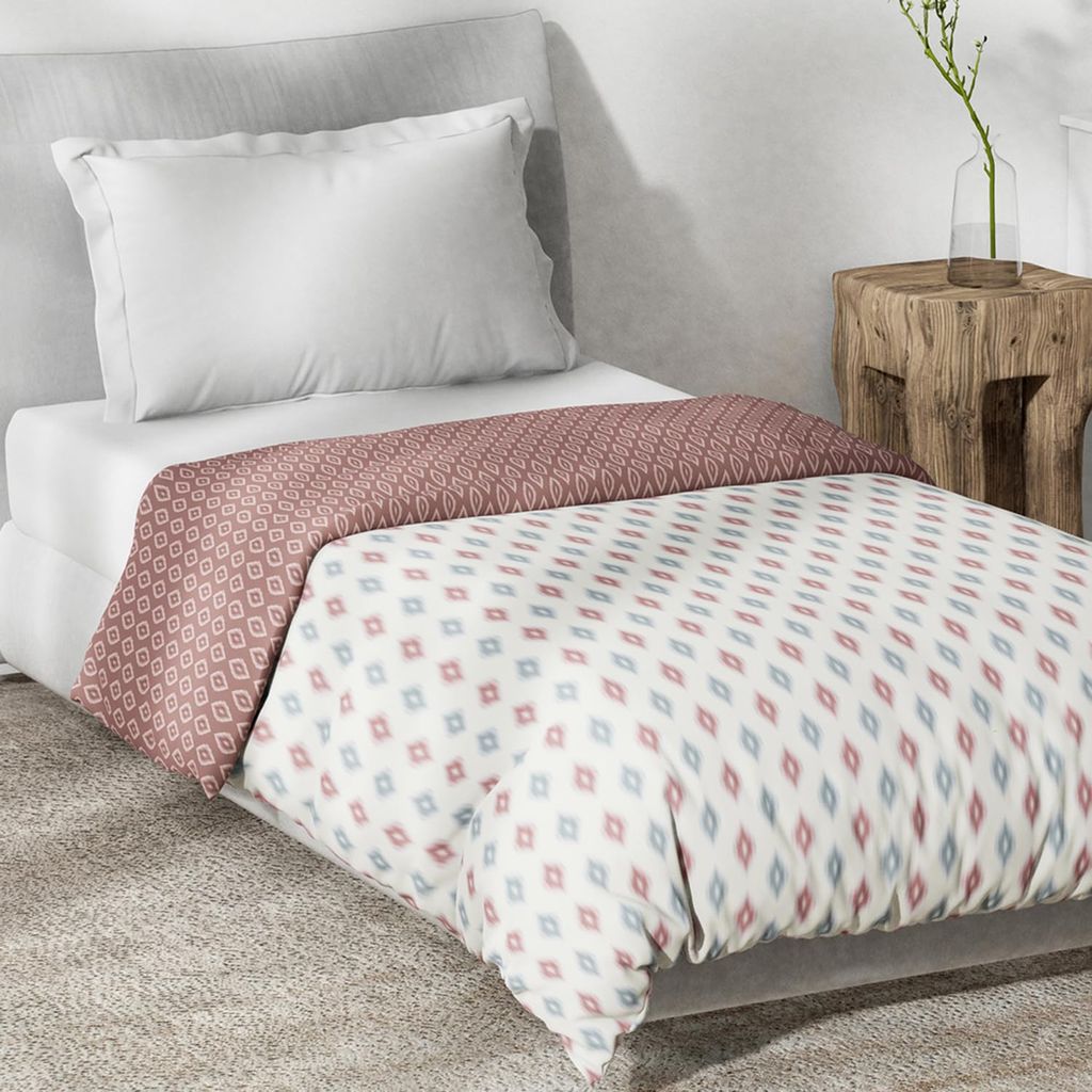 DDECOR - Primary Collection 100% Cotton Ethnic Pattern VOLTC Single Dohar|137 CM X 229 CM| - Red view 2
