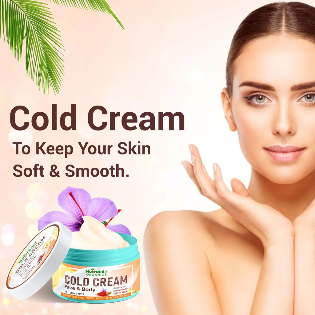 Nutrainix Organics Luminous Revival Cold Cream, Hydration + Brightening Cream for Dull, Dry & Uneven Skin – All Skin Types - 200g view 2