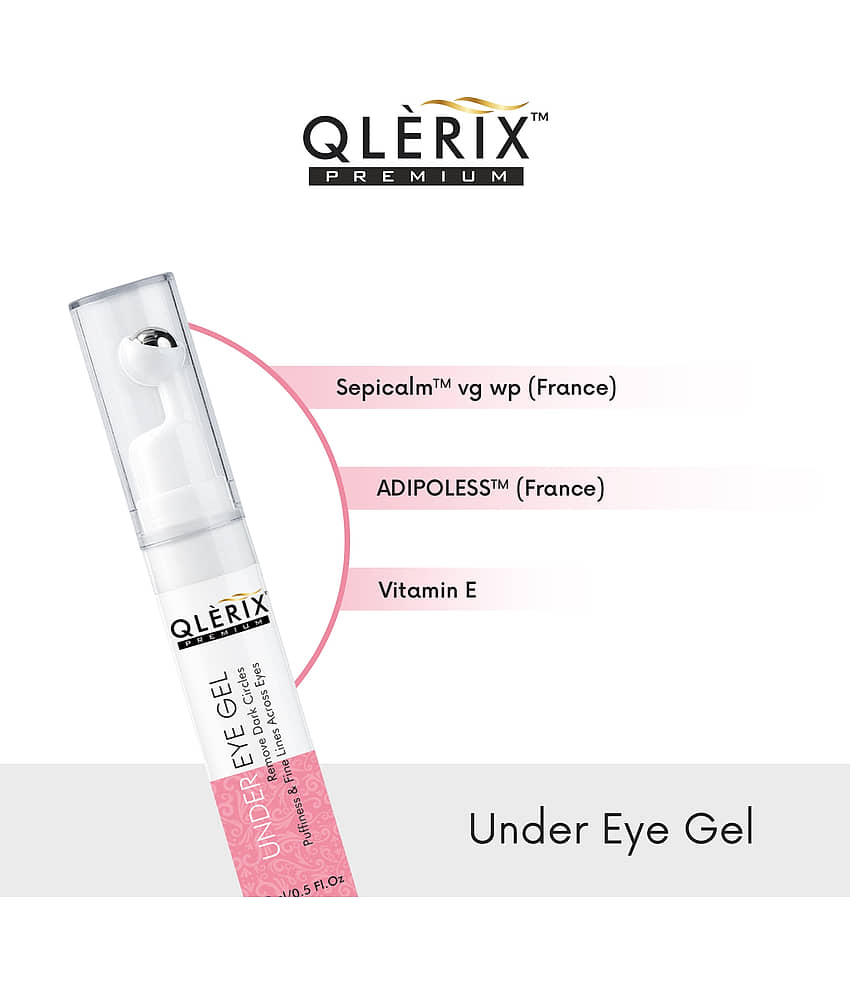 QLERIX Premium Natural Under EYE Gel Cream with Massage Roller Which Reduce Dark Eye Roller 15 mL view 2