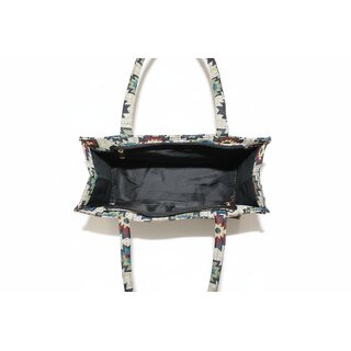 Tribal Geometric Handwoven Fabric Tote Bag view 2