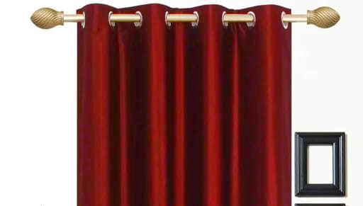 Door Curtain 7 Feet Pack of 2 Maroon view 2