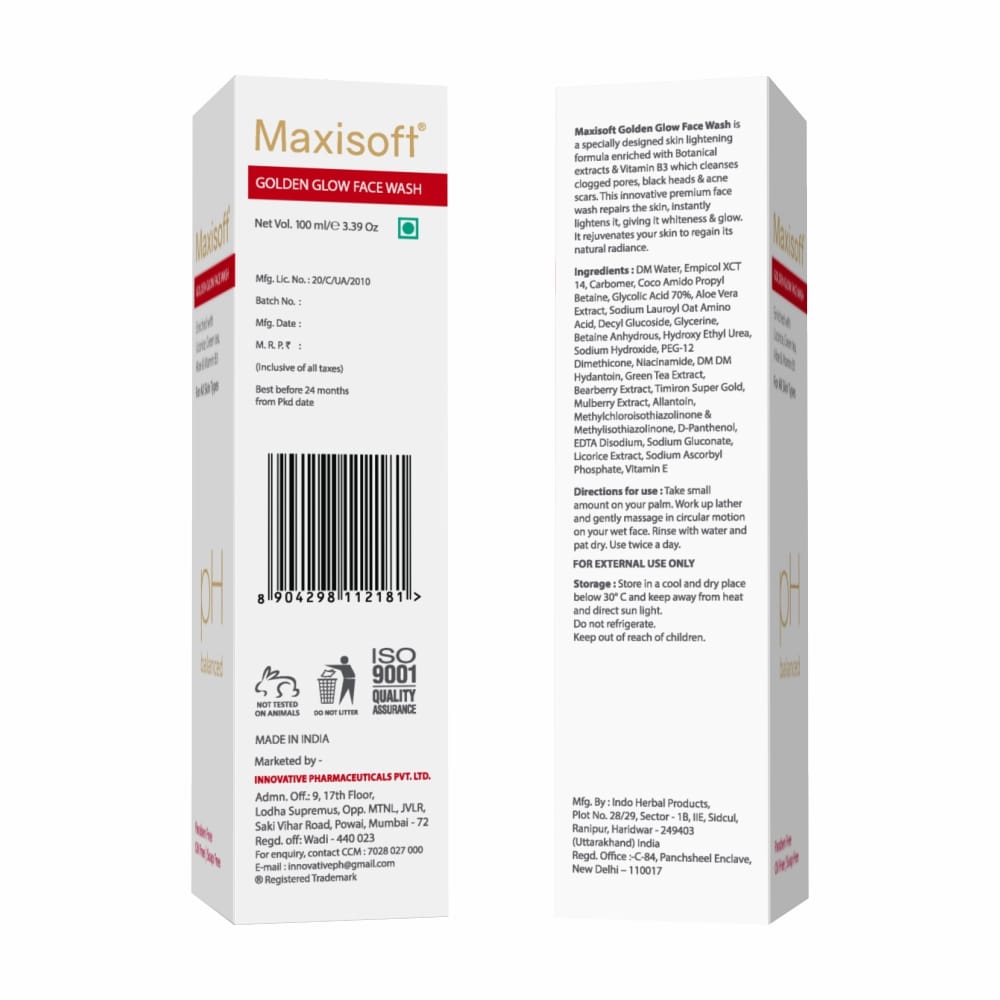 Maxisoft Golden Glow Face Wash 100 ml view 2